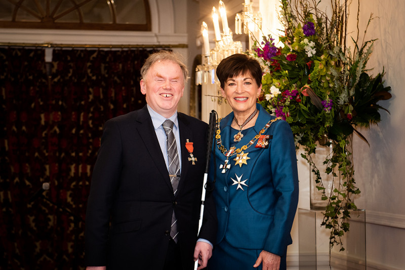 Jonathan Mosen with Her Excellency The Rt Hon Dame Patsy Reddy. | Issue 140 